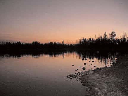 Sunset, Eagle Bay, August 2007. Jan Woods-Krier photo.