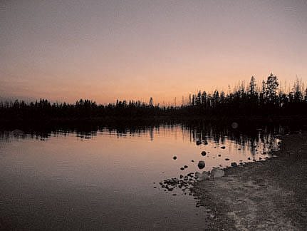Sunset, Eagle Bay, August 2007. Jan Woods-Krier photo.