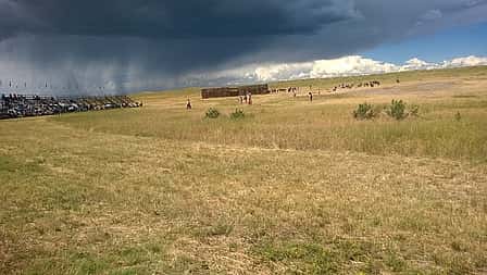 Custer Battle Reenactment, 2014: The die lie everywhere.