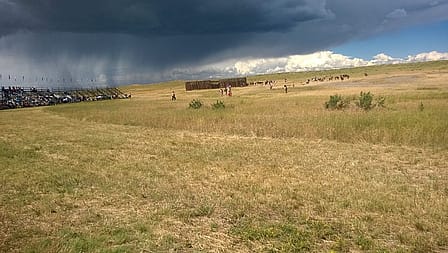 Custer Battle Reenactment, 2014: The die lie everywhere.