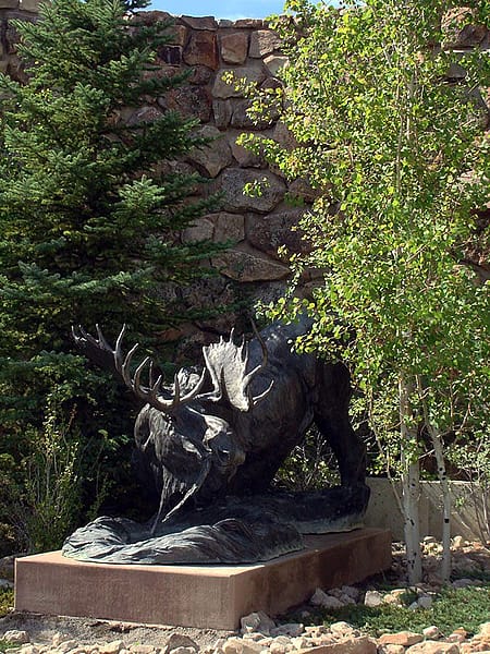 "Swamp Donkey" by T.D. Kelsey. Outdoor sculpture at the Center of the West. 14.12.7