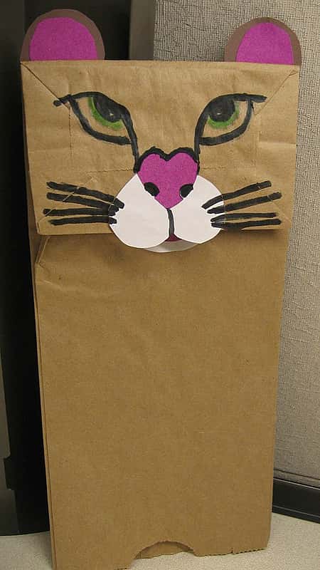 Make an animal puppet at art-in-the-garden