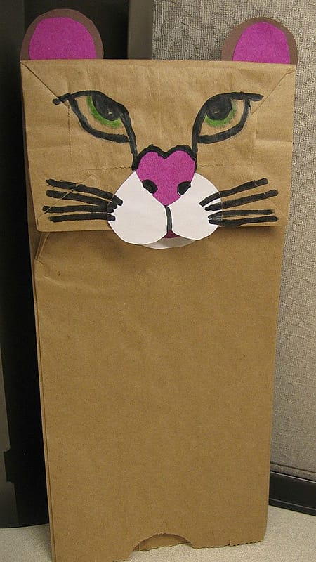 Make an animal puppet at art-in-the-garden