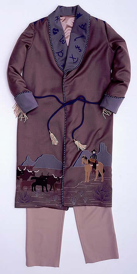 "Purple Sage Smoking Jacket" (1997) by Anne Beard of Heppner, Oregon. 1.69.5651.1