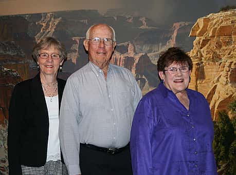 The Whitney Western Art Museum "Hole-in-the-Wall gang," in 2010. L – R: Nancy Cook, Roger Murray, and Nancy Wulfing.
