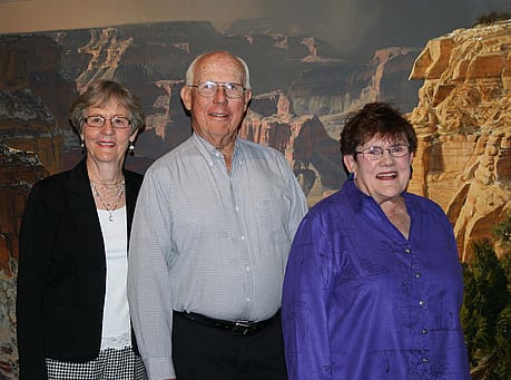 The Whitney Western Art Museum "Hole-in-the-Wall gang," in 2010. L – R: Nancy Cook, Roger Murray, and Nancy Wulfing.