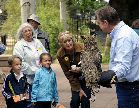 Patrick & Teasdale with curious guests