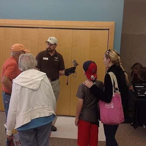 Brandon with Remington and guests.