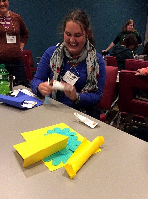 Part of the Enrichment Workshop was creating a "fun" activity for a person in our group. Autumn was very enriched.