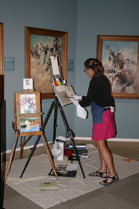 Whitney Western Art Museum artist-in-residence Michele Z. Farrier.