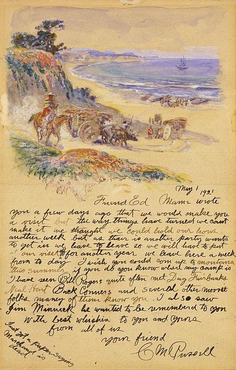 Friend Ed, May 1, 1921. Watercolor and pen and ink on paper, 9.875 x 6.25 inches. Gift of William E. Weiss. 74.60