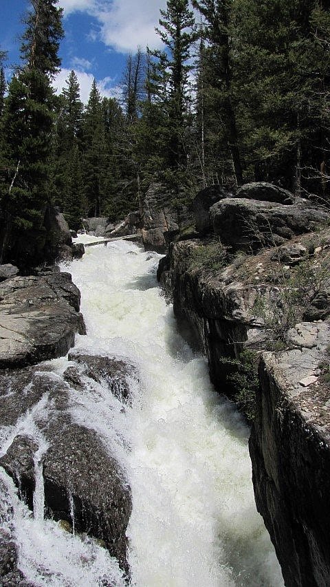 Raging waterfalls in the Beartooth Mountains