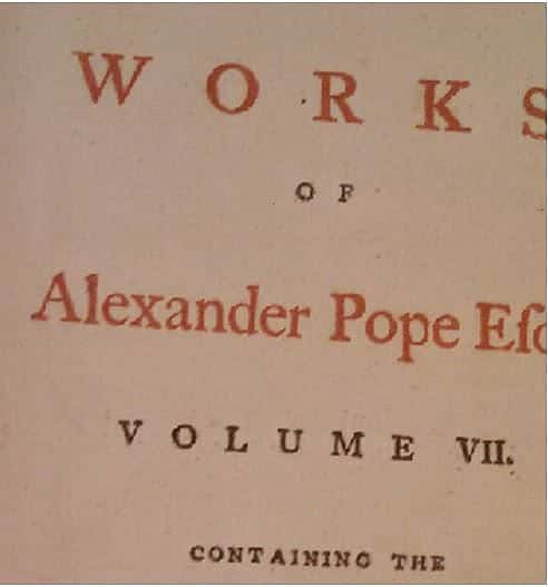 A sample of the red ink from the title page of a book that was analyzed and found to contain mercury and thus determined to be the pigment vermillion.