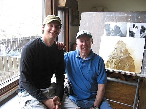 Thomas Brent Smith with artist James Bama