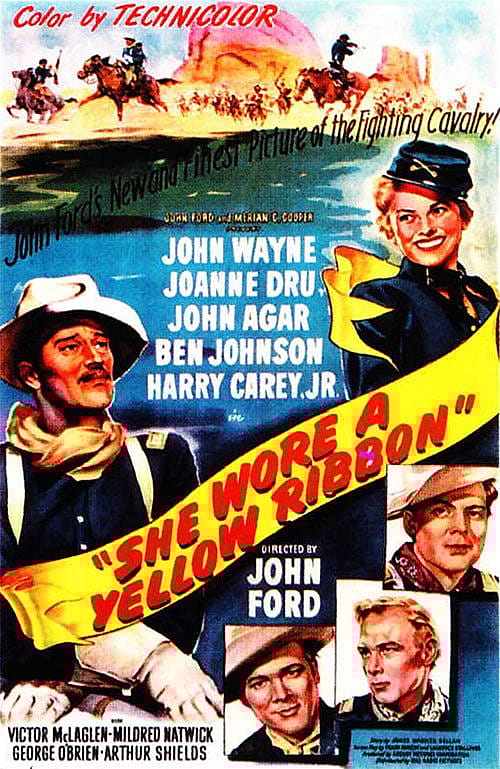 Move poster for "She Wore a Yellow Ribbon." Argosy Pictures, 1949.