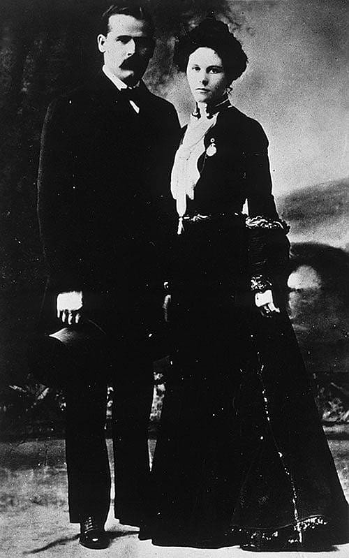 Harry Longbaugh "Sundance" (once served time in Cook County jail in Sundance, Wyoming) and Etta Place (her exact relationship with Sundance and Butch remains a matter of speculation). Vincent Mercaldo Collection. P.71.2135