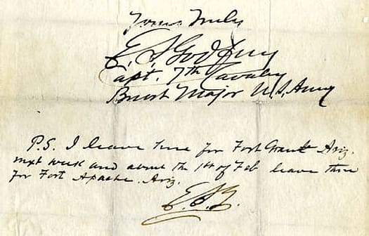 General E.S. Godrey letter about the Battle of the Little Bighorn. MS7.1.04