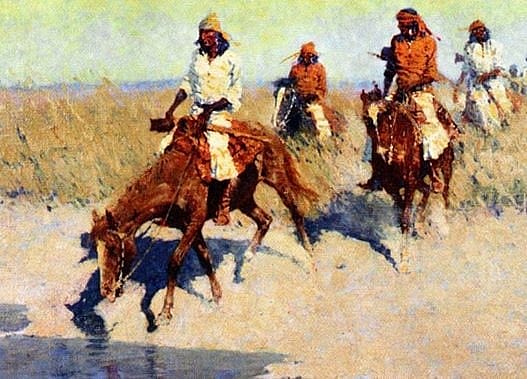 Figure 15. Frederic Remington (1861-1909). Pool in the Desert, 1907-1908. Oil on canvas. Private Collection (CR# 02824)