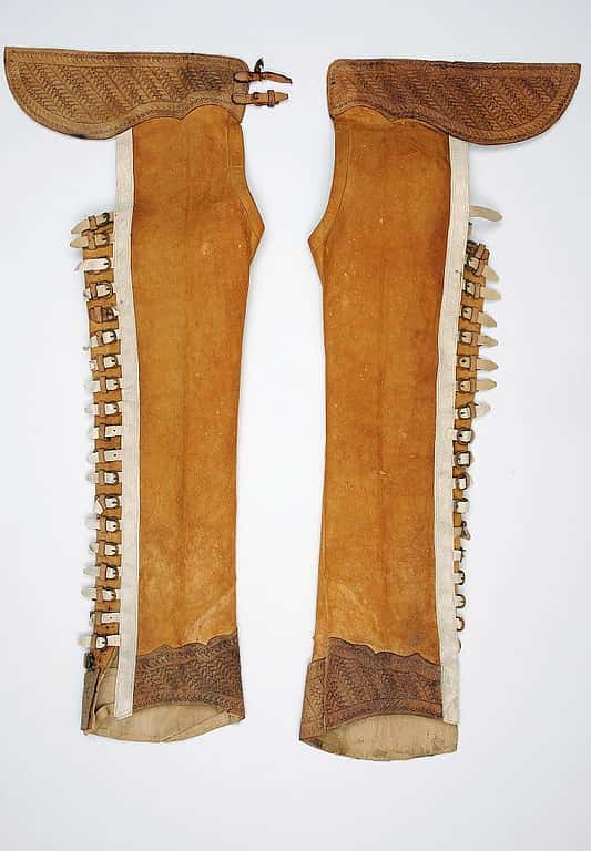 Figure 10b. Mexican leather chaps. Remington Studio Collection. Collection of the Buffalo Bill Center of the West
