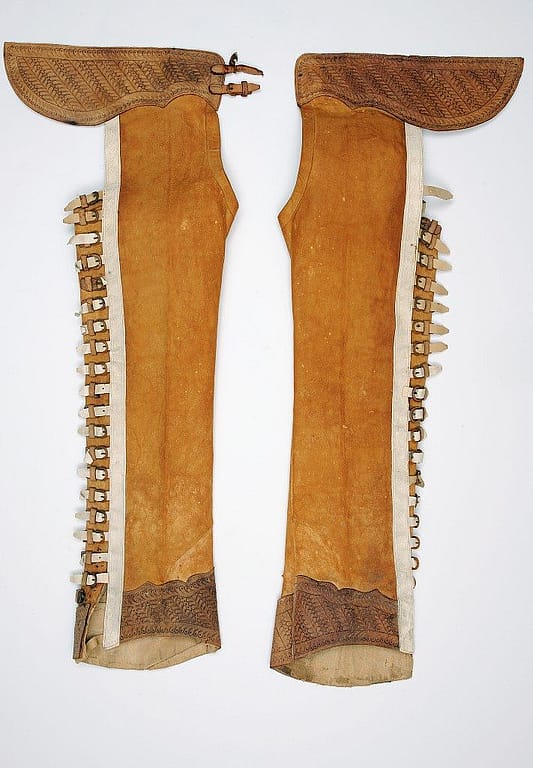 Figure 10b. Mexican leather chaps. Remington Studio Collection. Collection of the Buffalo Bill Center of the West