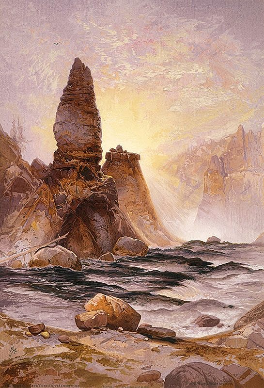 Yellowstone in art: Thomas Moran's "The Towers of Tower Falls, Yellowstone." 18.71.9