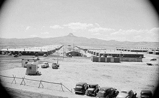Heart Mountain Relocation Center barracks, 1942. PN.89.111.21236.5