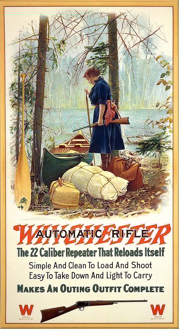 1887 Winchester calendar cover. Gift of Olin Corporation, Winchester Arms Collection. 1988.8.2923