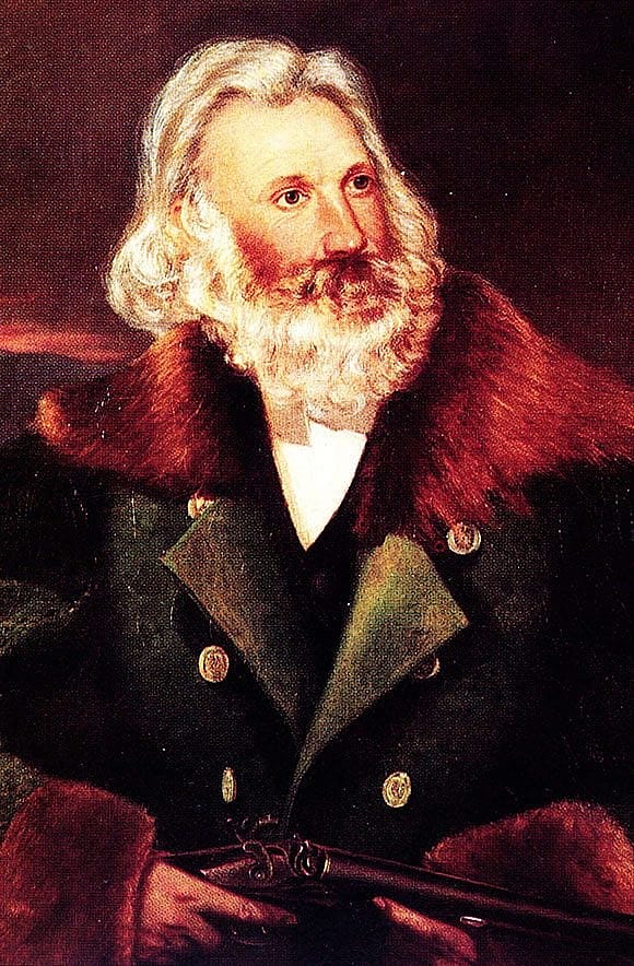 John Woodhouse Audubon painted this portrait of his father after John James Audubon returned from his trip up the Missouri River. Ca.1843. Courtesy, Department of Library Sciences, American Museum of Natural History, New York.