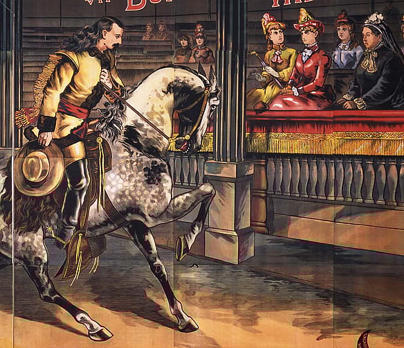 Fig. 5: The Great Showman and the Queen of England meet eye to eye. Detail of 1.69.6354