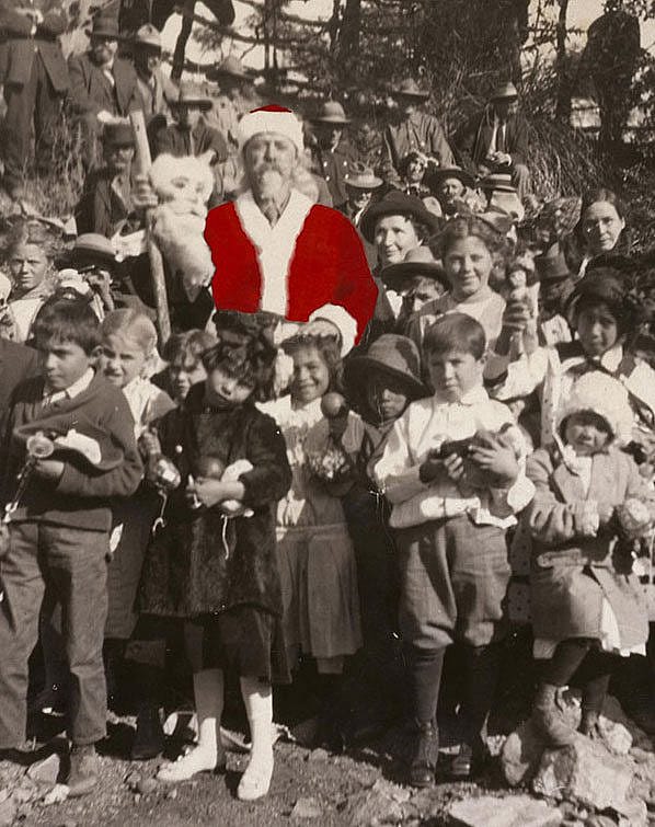 W.F. Cody dressed as Santa, ca. 1910. P.6.701. (Colorized)