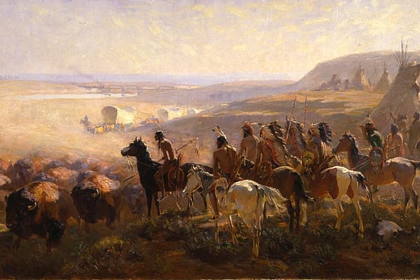 'The Conquest of the Prairie' by Irving Bacon. 14.64
