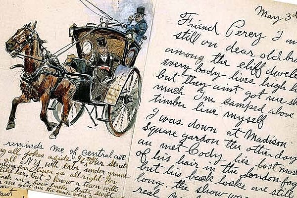 Charles M. Russell illustrated letter collage-featured