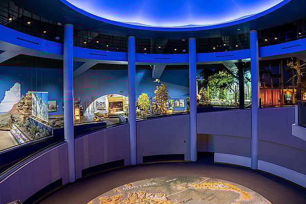 Draper Natural History Museum showing incline of ramp.