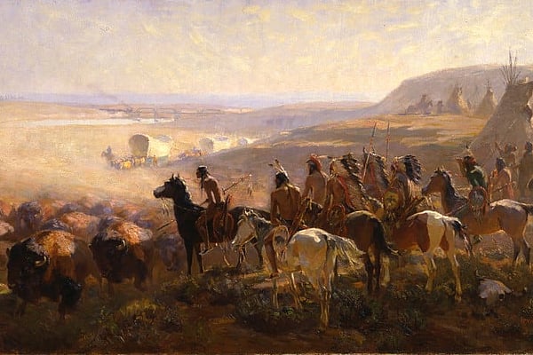 'The Conquest of the Prairie' by Irving Bacon. 14.64
