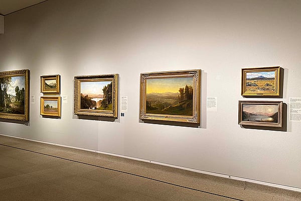 Albert Bierstadt painting in the Whitney Western Art Museum