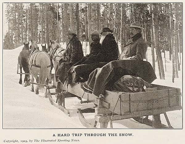 A Hard Trip through the Snow. 1903, The Illustrated Spring News.