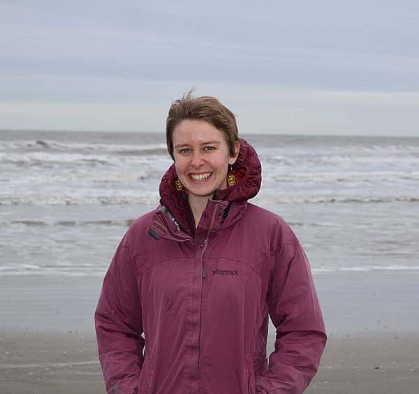 Dr. Emily Schultz speaks about natural defense systems against invasive species in a virtual talk March 4, 2021.