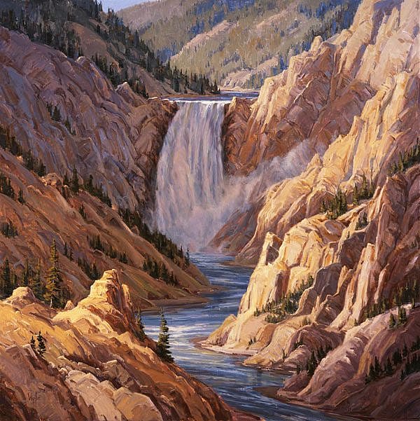 Kathy Wipfler's "Lower Falls of the Yellowstone," 2006. Gift of the Mary A.H. Rumsey Foundation. 10.07