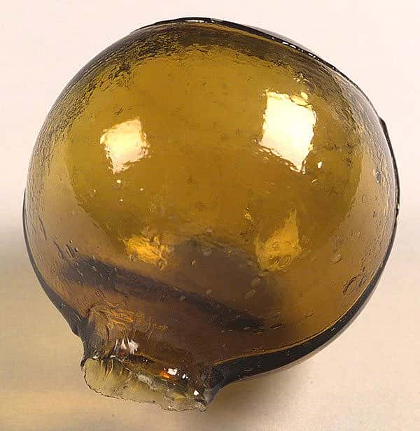 A Treasure from Our West: smooth amber glass target ball. 1.69.2590