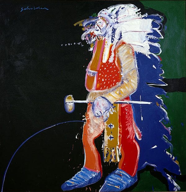 'Indian with Tomahawk' by Fritz Scholder. 15.77
