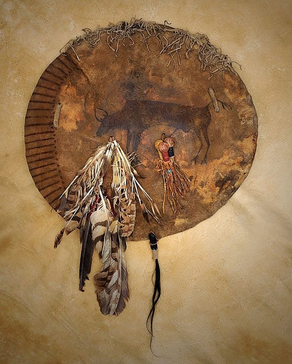 Humped Wolf shield from the Buffalo Culture Collection. NA.108.136