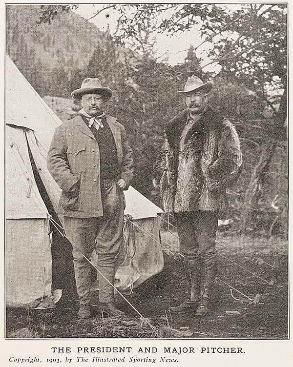 The President and Major Pitcher. 1903, The Illustrated Spring News.