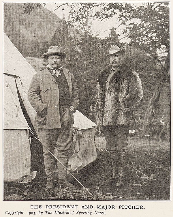 The President and Major Pitcher. 1903, The Illustrated Spring News.