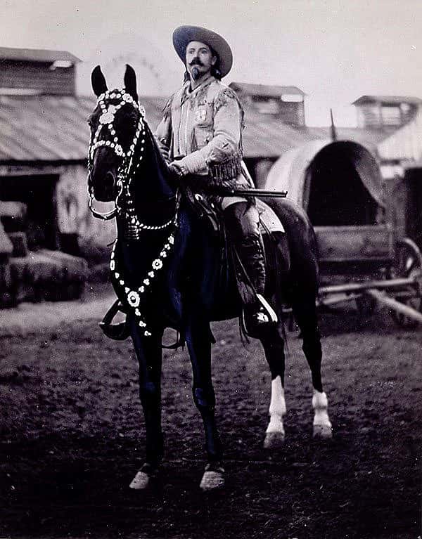 Buffalo Bill on Duke, undated. MS 71 Vincent Mercaldo Collection, McCracken Research Library. P.71.56.1
