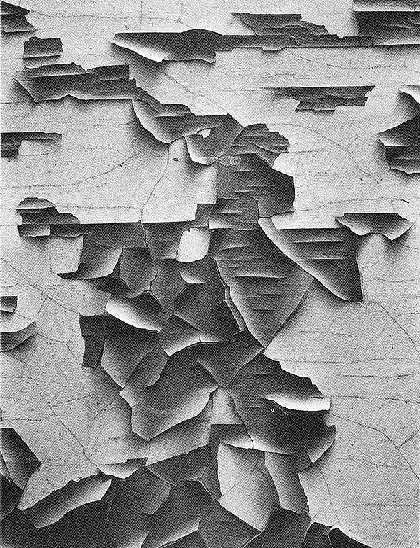 James Bama followed in the footsteps of Aaron Siskind in photographing interesting backgrounds. Aaron Siskind, "Jerome, Arizona 21, 1949," published in Aaron Siskind's 75th Anniversary Portfolio in 1979. Aaron Siskind Foundation, New York. Photo courtesy Center for Creative Photography, University of Arizona, Tucson, Arizona. 79:105.003