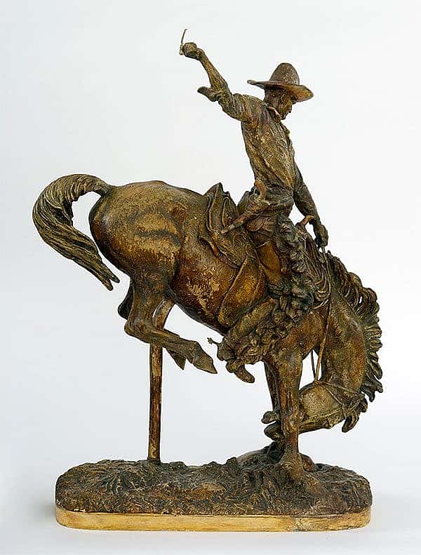 A. Phimister Proctor. "Buckaroo," 1918-1920, reworked. Plaster. Gift of A. Phimister Proctor Museum with special thanks to Sandy and Sally Church. 11.06.697