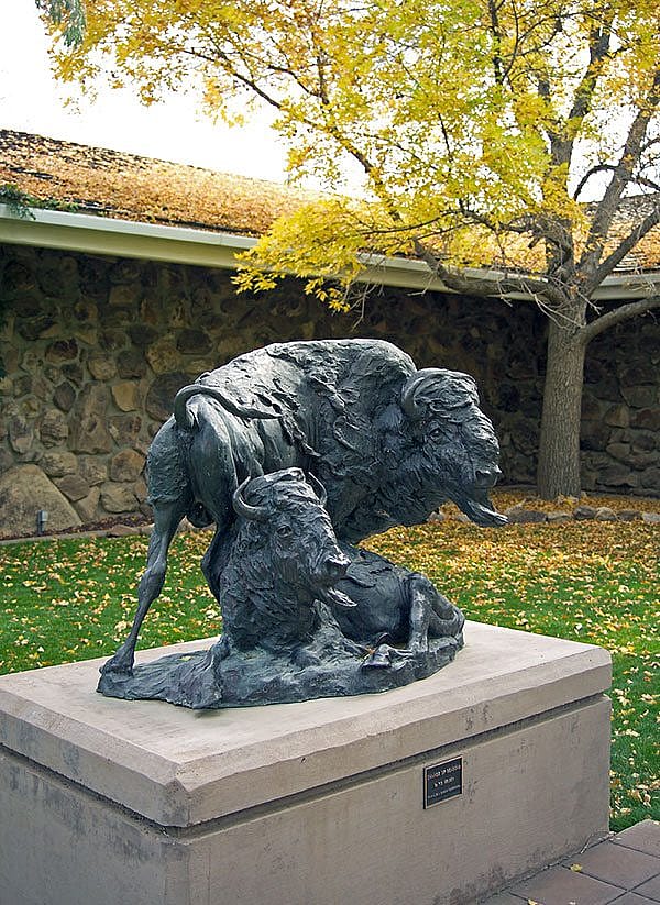 T.D. Kelsey (b. 1946), "Change of Seasons," 1994, cast 6/10. Bronze, 45.5 x 60 x 34 inches. Gift of Allen & Company Incorporated. 2.95.