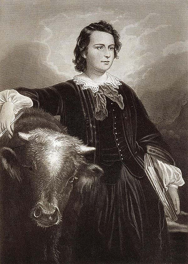 Edouard-Louis Dubufe, artist, and Oliver Pelton, engraver. "Rosa Bonheur," after 1857. Steel engraving on paper. Gift of the Jack Rosenthal family, Casper, Wyoming, 1993. 21.93.
