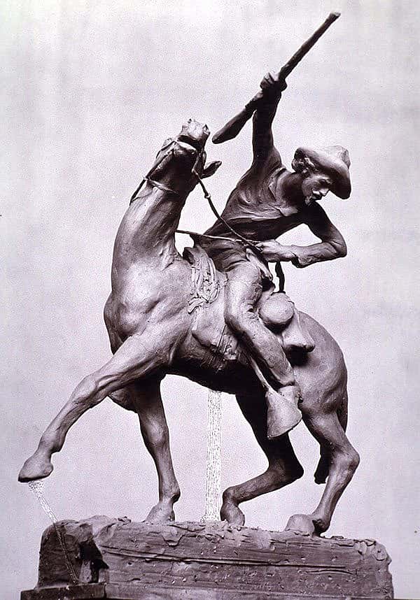 Supposedly, the Memorial Association wasn't happy with Whitney's model, pictured here, considering the horse too 