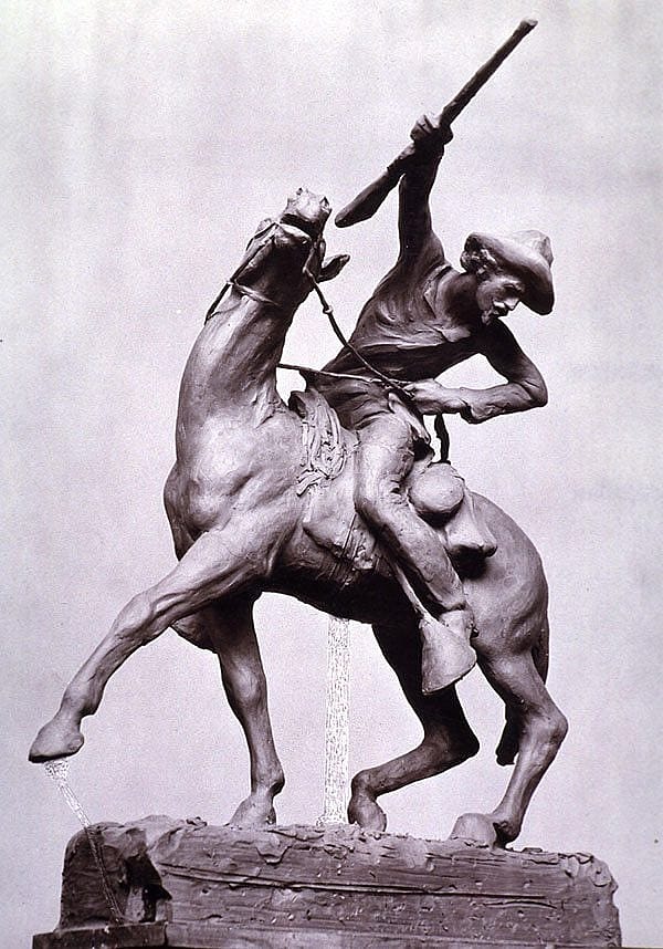 Supposedly, the Memorial Association wasn't happy with Whitney's model, pictured here, considering the horse too